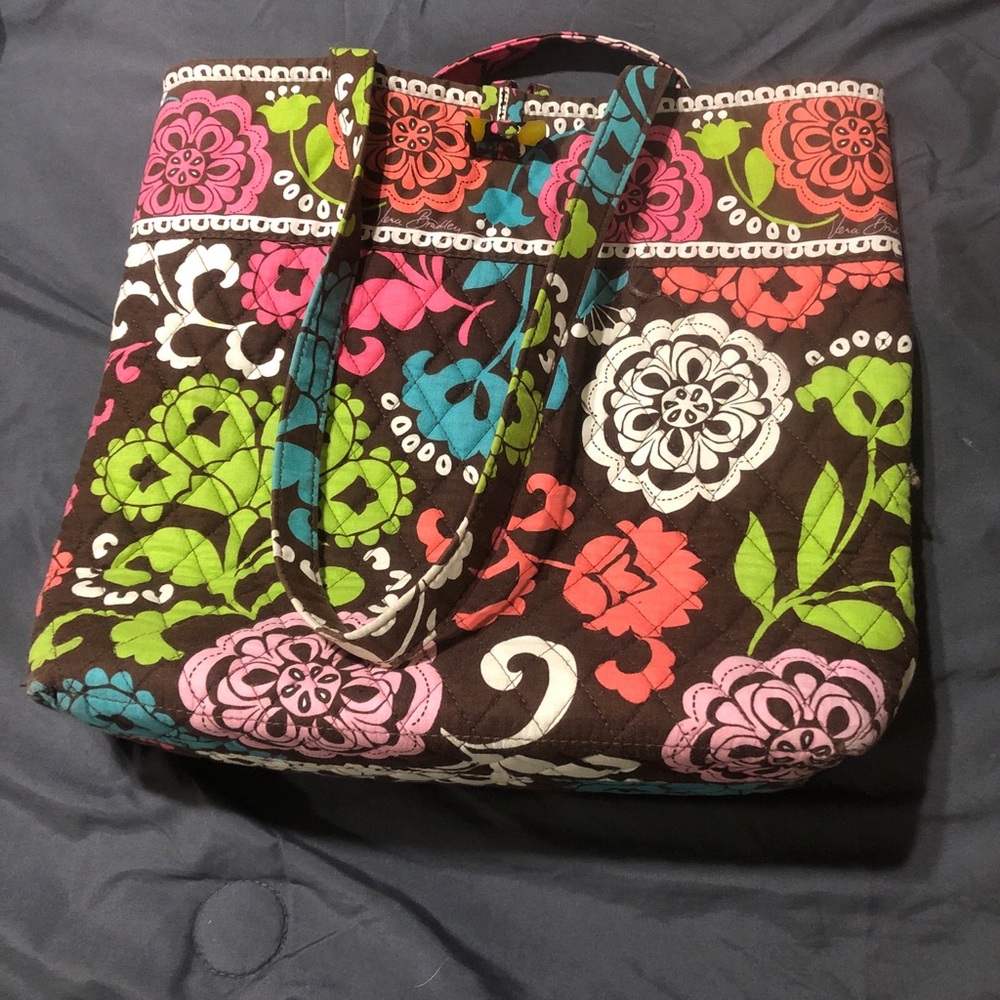 VERA BRADLEY Large Tote Bag Floral Design